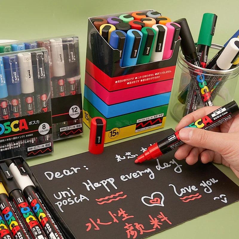 Uni POSCA ũ Ʈ Ŀ  Ʈ, ̼ǰ Ϻ , ݼ   ׷Ƽ , PC-1M m, 3m, 5m